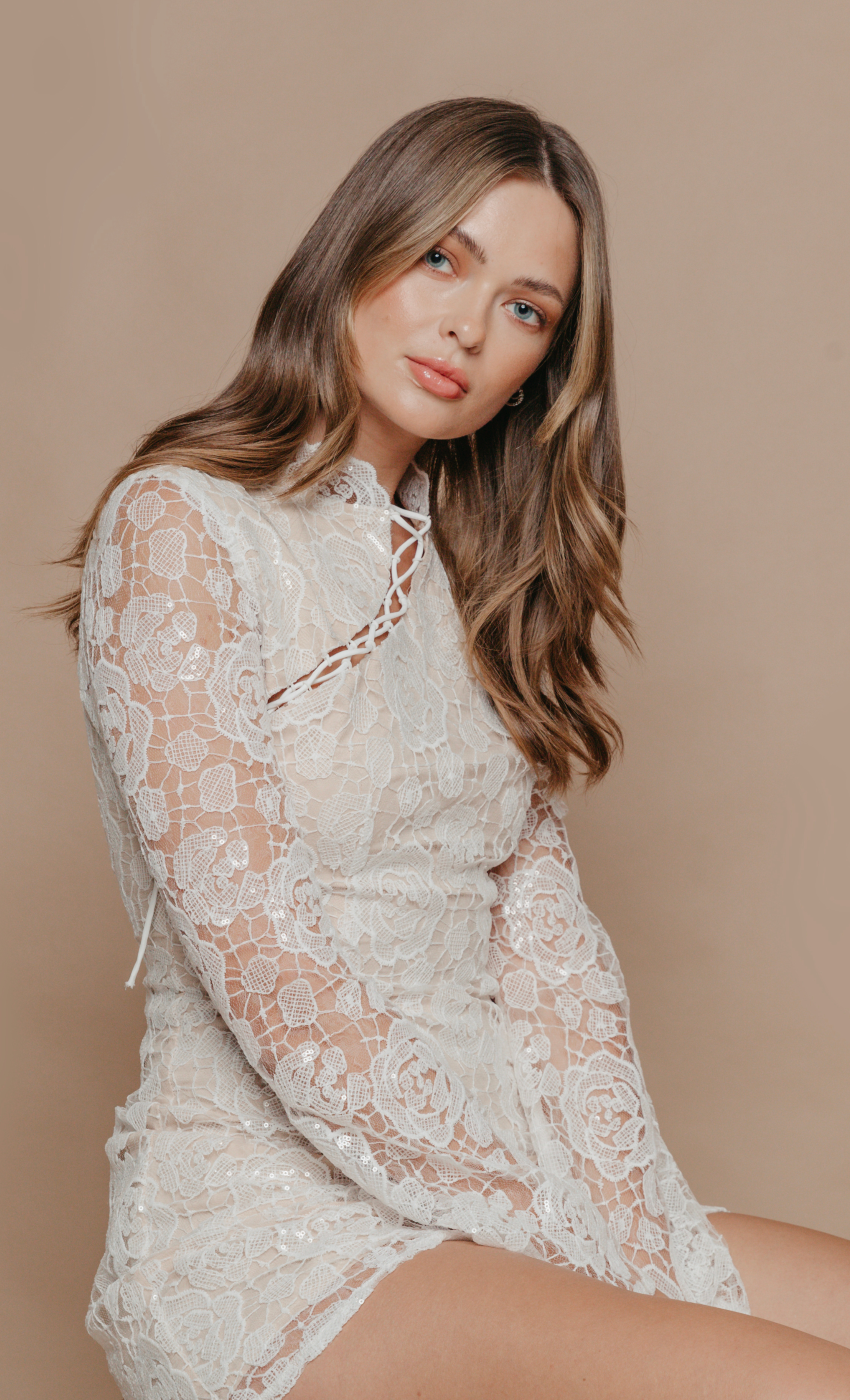 AmeriVINTAGE JACQUARD RUSSELL LACE DRESS（Ameri Vintage / JACQUARD  