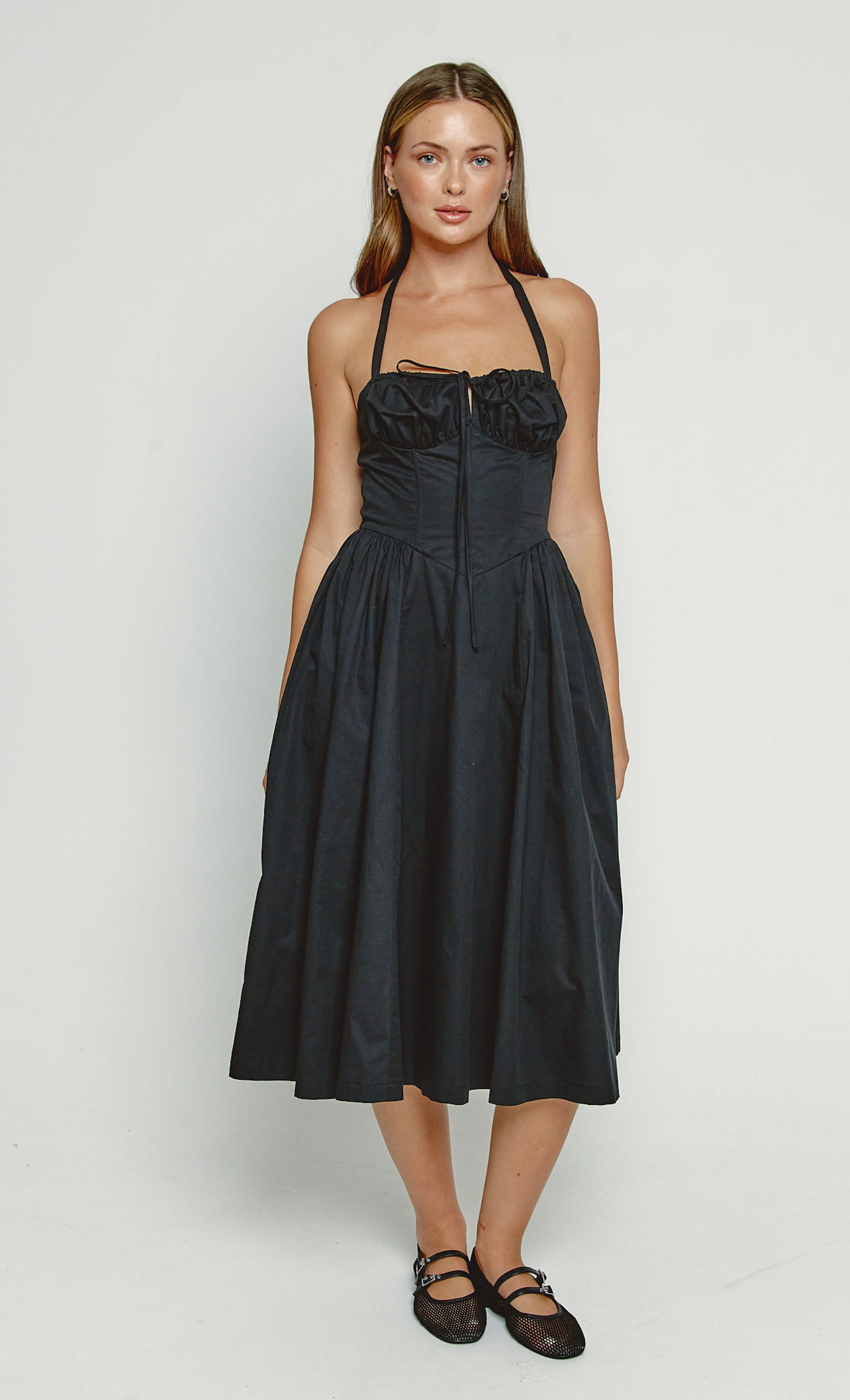 rare london midi dress Rare London Women's Black Halter Neck Midi Dress 12