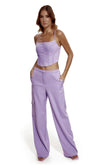 Lilac Tailored Cargo Trousers