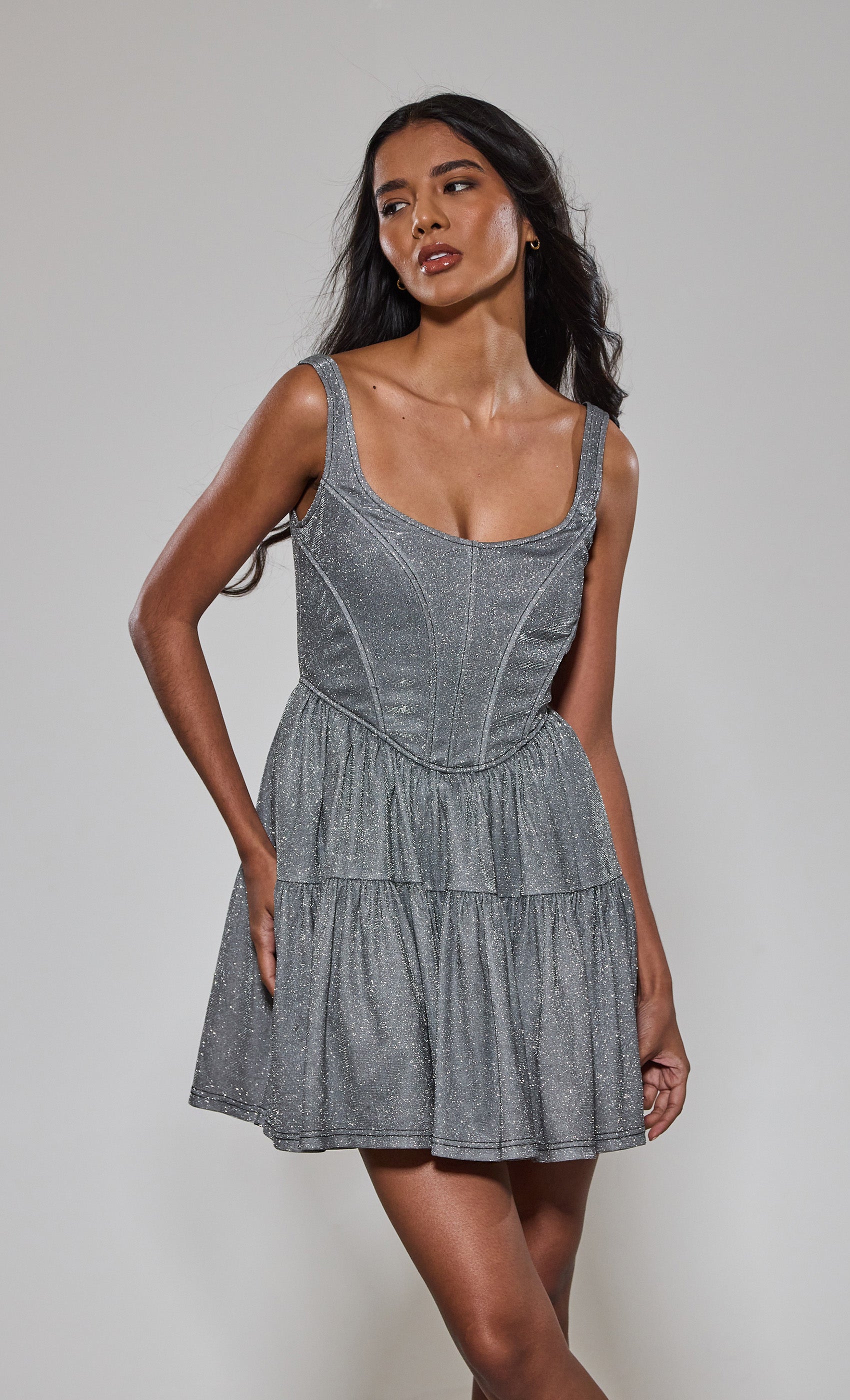Treasure Gown (Corset Silver Dress)