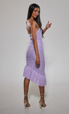 Lilac Asymmetric Bandage Dress