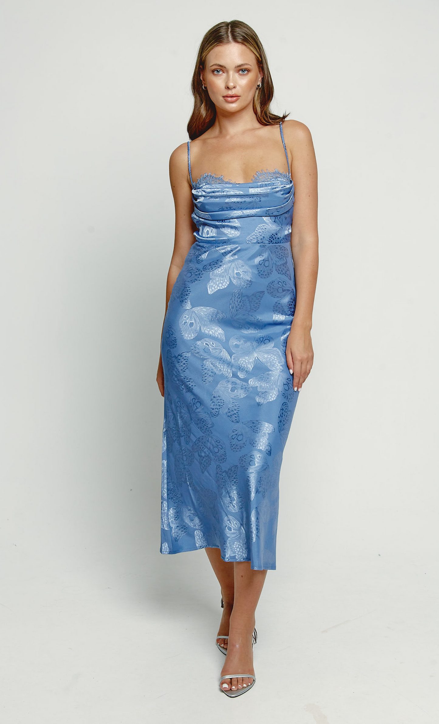 blue butterfly maxi dress Blue Butterfly Lace Maxi Dress