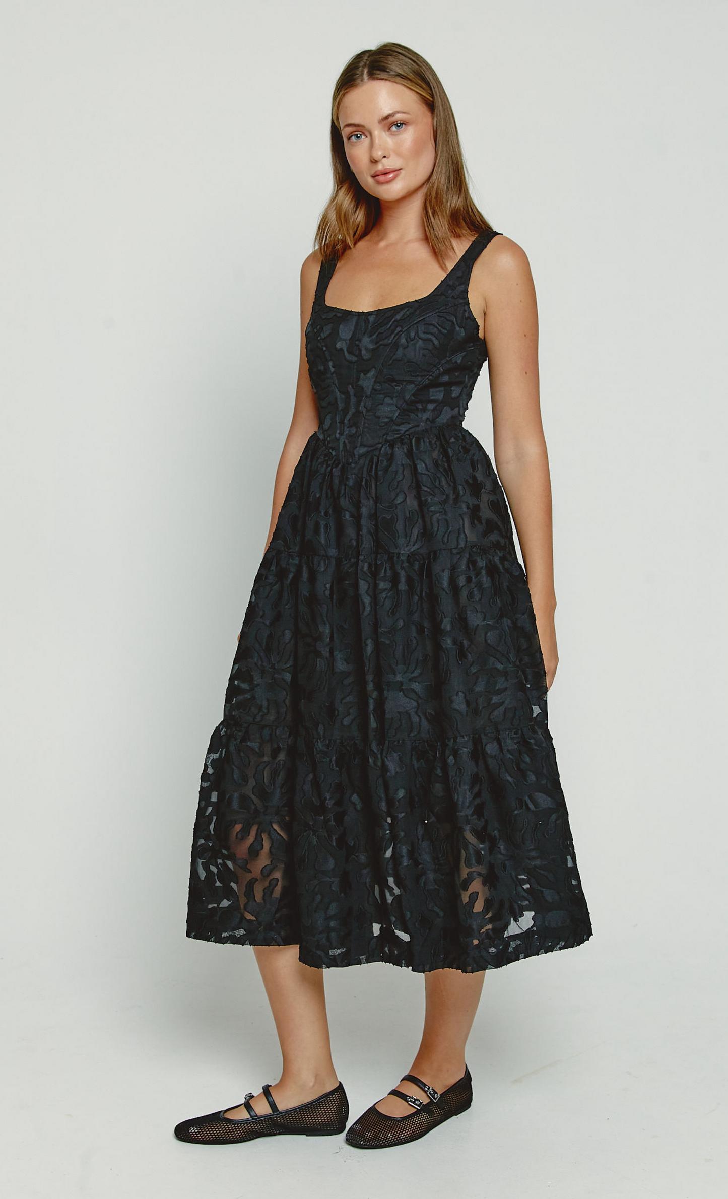 rare london lace dress Ivory Lace Corset Bandeau Dress
