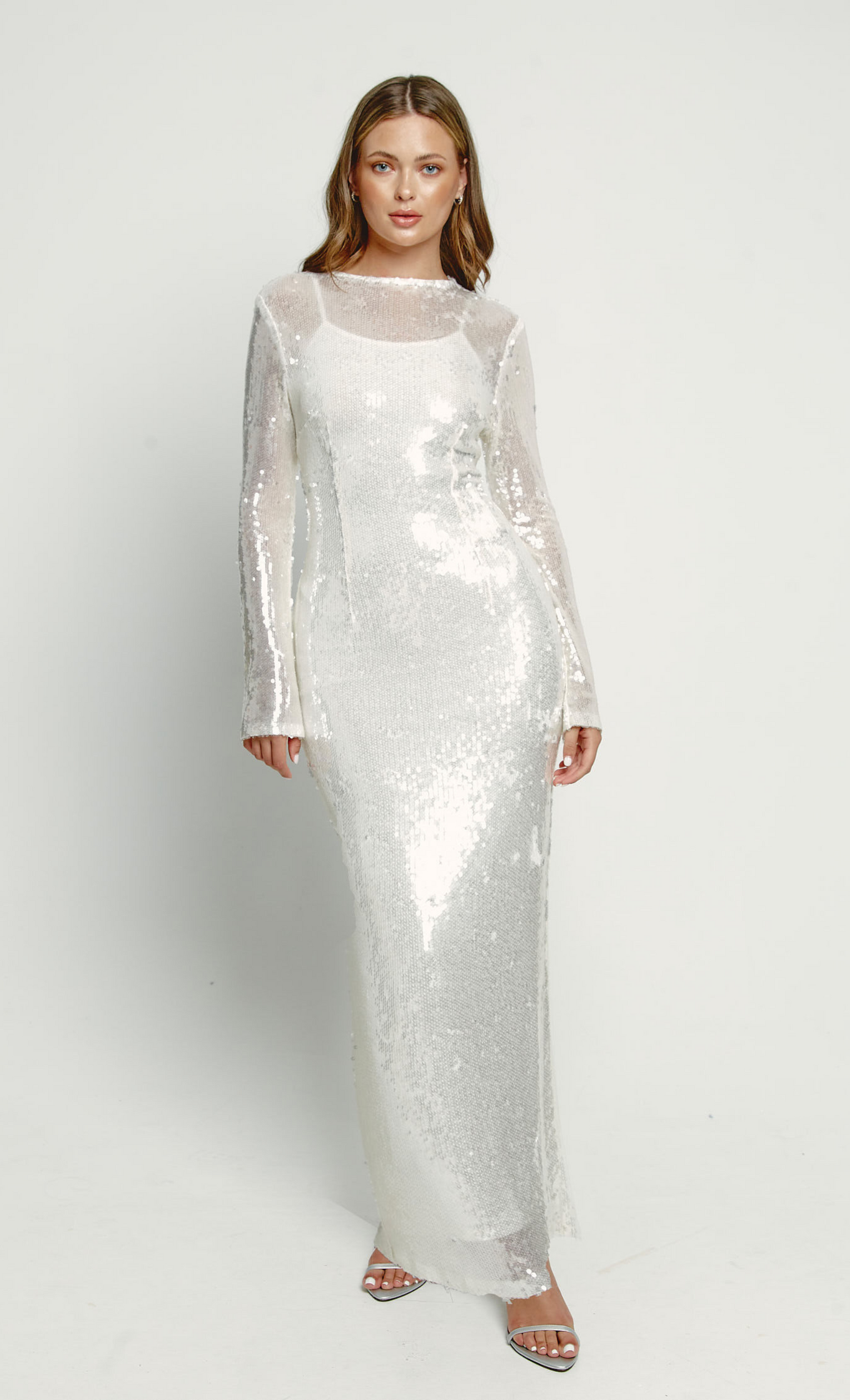 rare london white sequin dress White Sequin Tie Back Mini Dress Rare London
