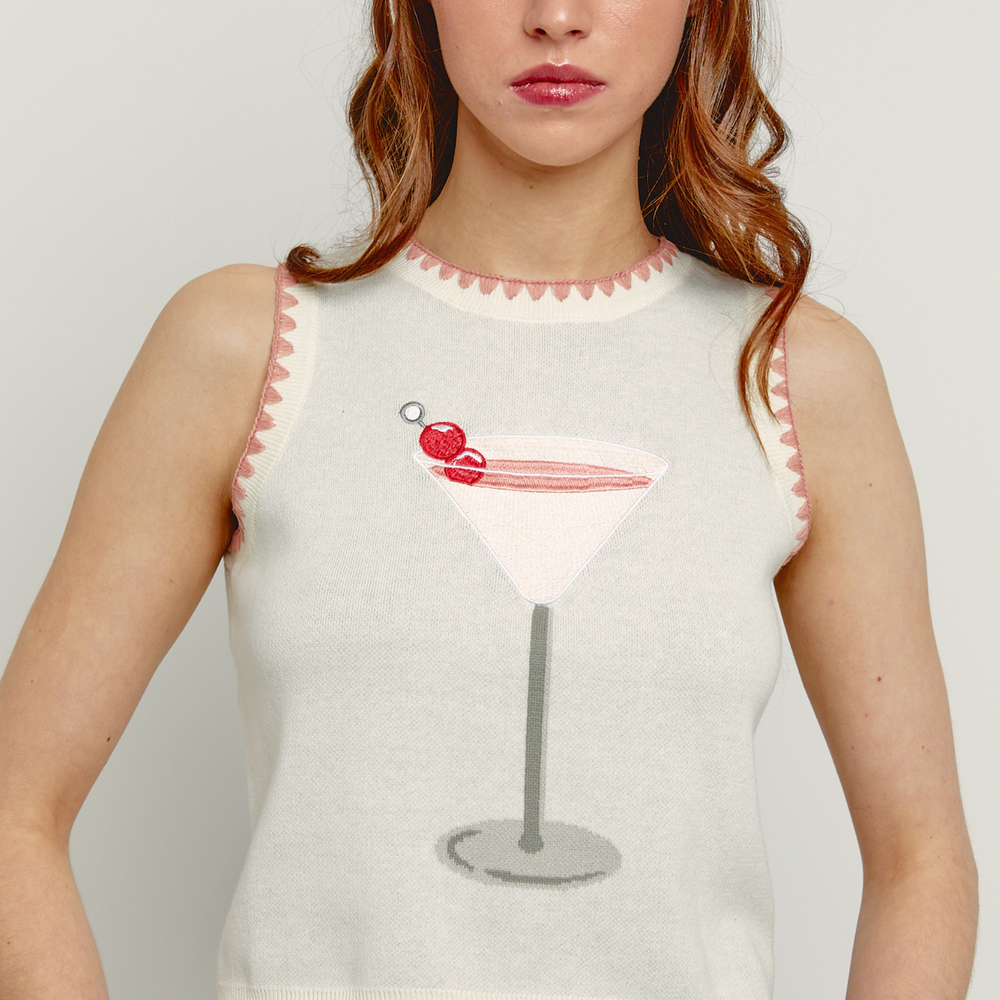 Pink Martini Embroidered Vest