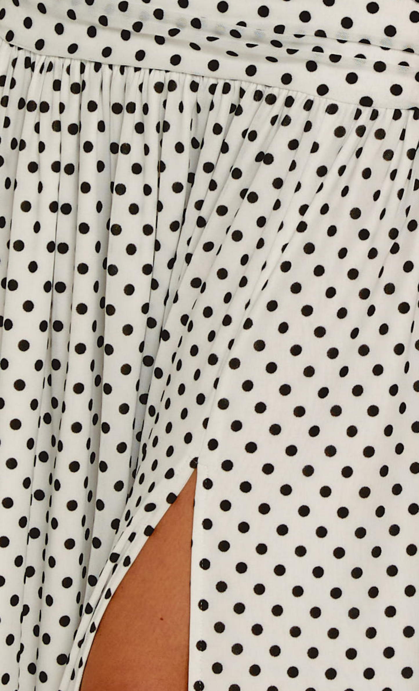White Mesh Drop Waist Polka Dot Maxi Dress – Rare London