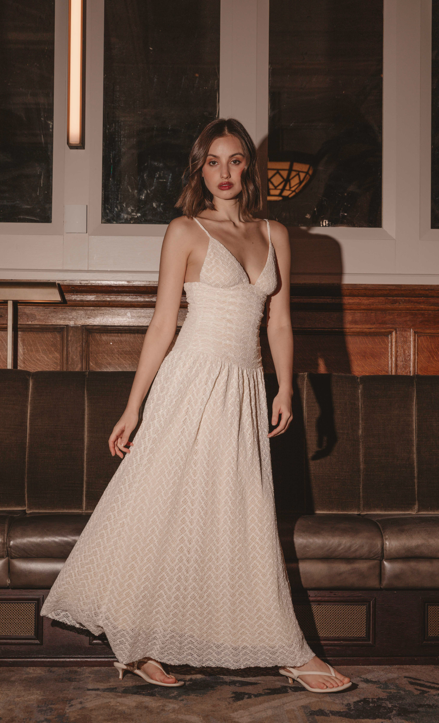 Cream Knit Drop Waist Maxi Dress Rare London Cream Knit Drop Waist Maxi Dress Rare London