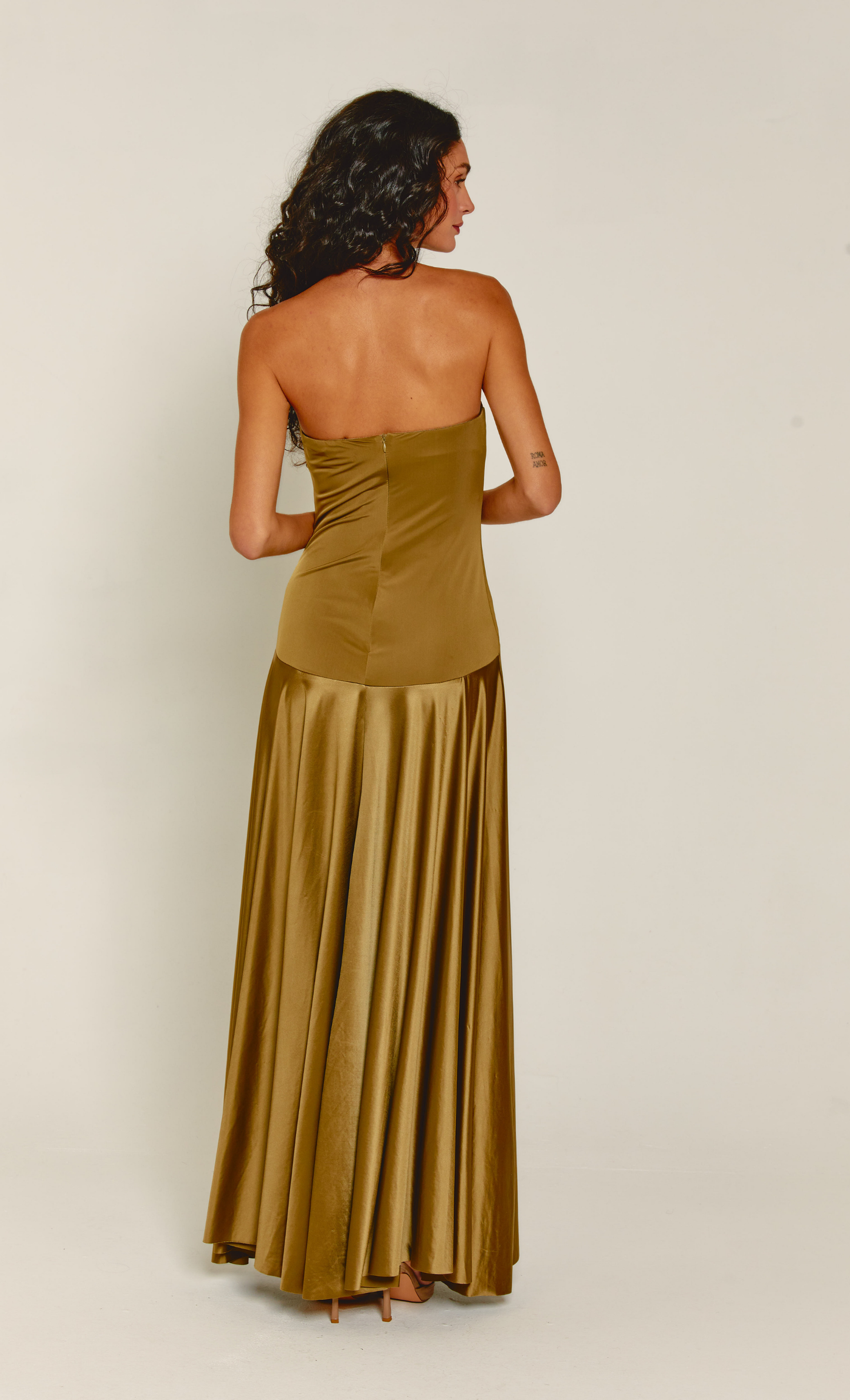 curved waist maxi dress rare london Blush Fallen Shoulder Curved Waist Maxi Dress Rare London