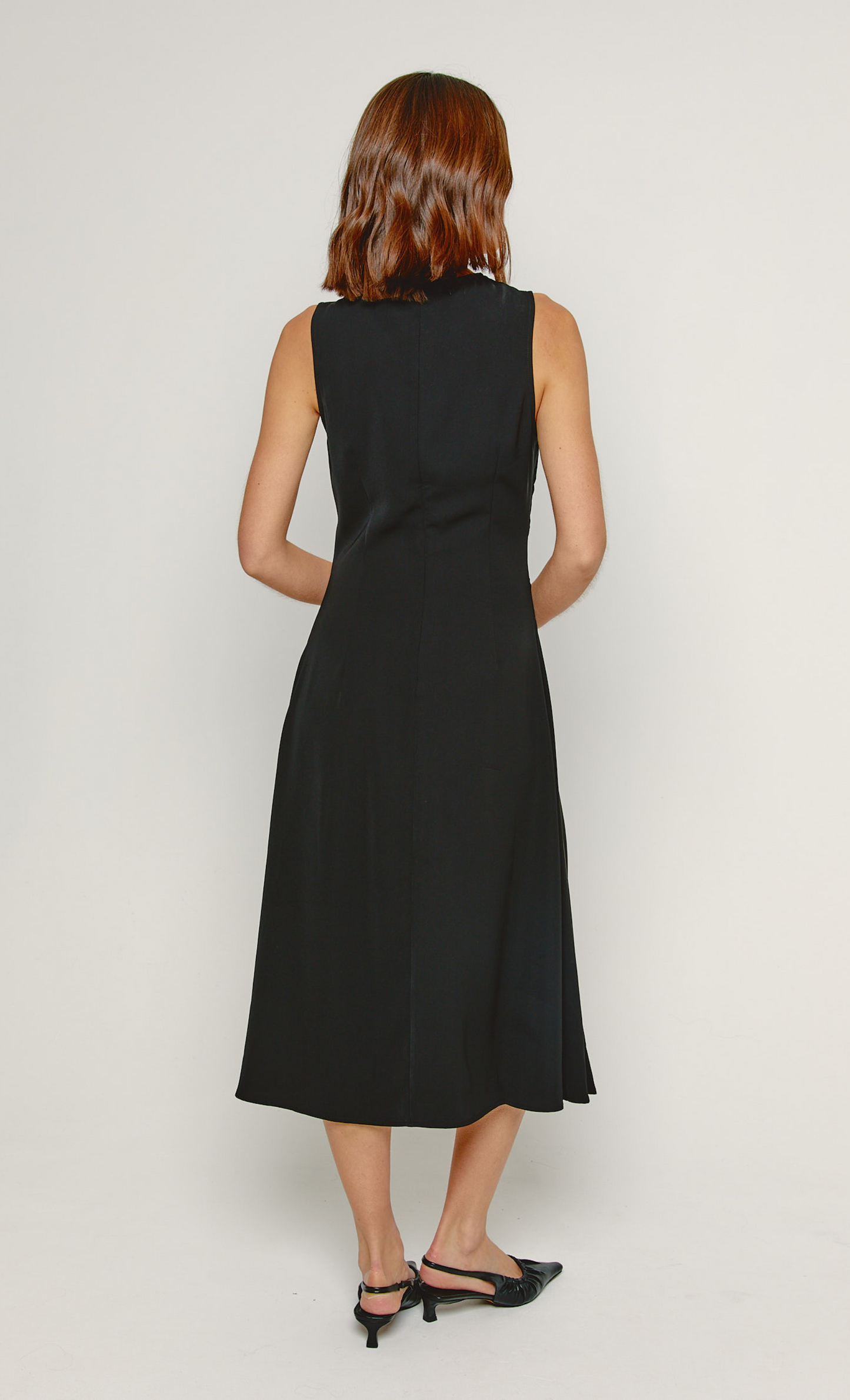 Black & White Asymmetric Curve Midi Dress | ANOTHER GIRL Rare London Black & White Asymmetric Curve Midi Dress | ANOTHER GIRL Rare London