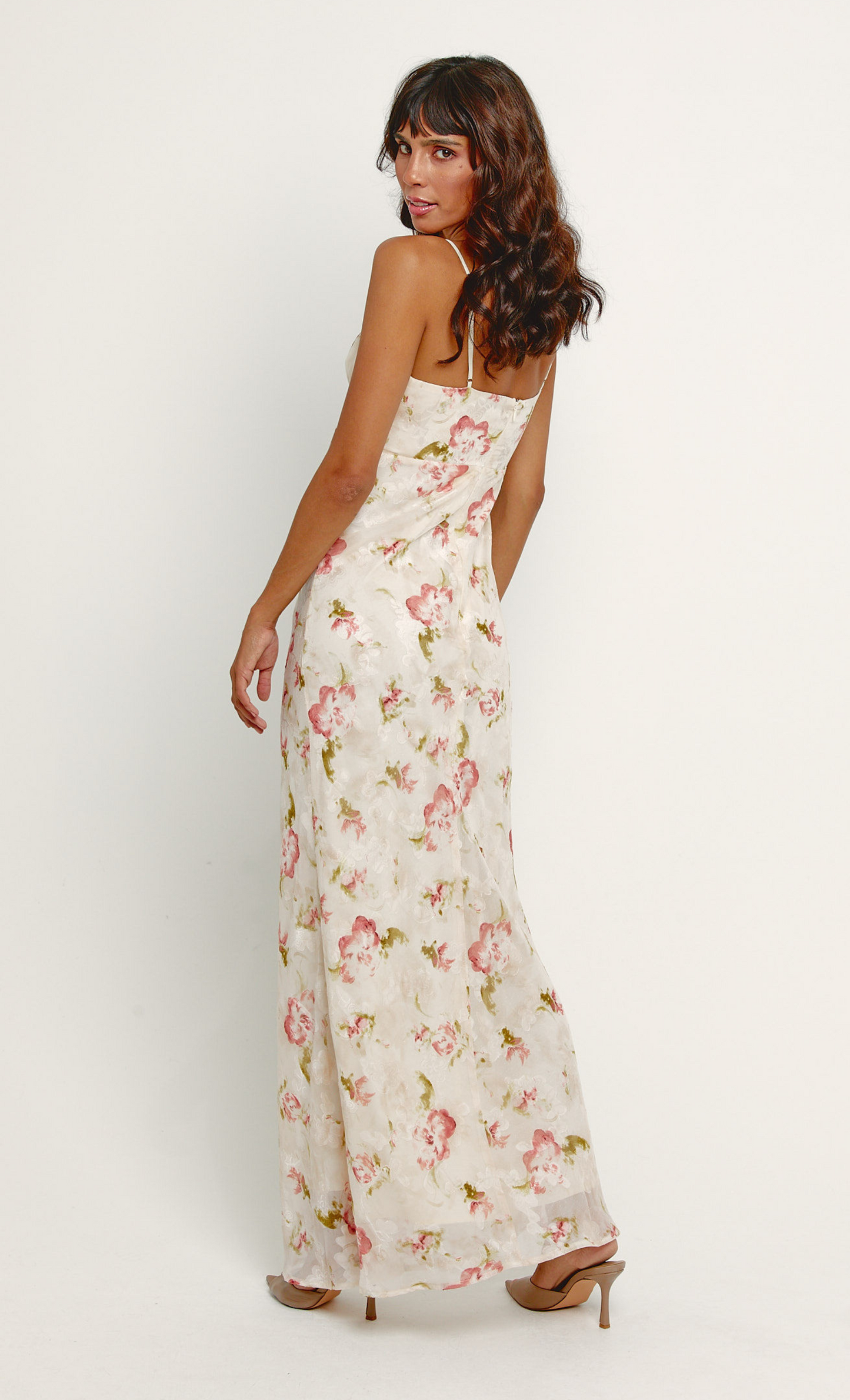 RARE London Women's RARE London Women's Cream Floral Tie Front Maxi Dress 16 RARE London Women's RARE London Women's Cream Floral Tie Front Maxi Dress 16