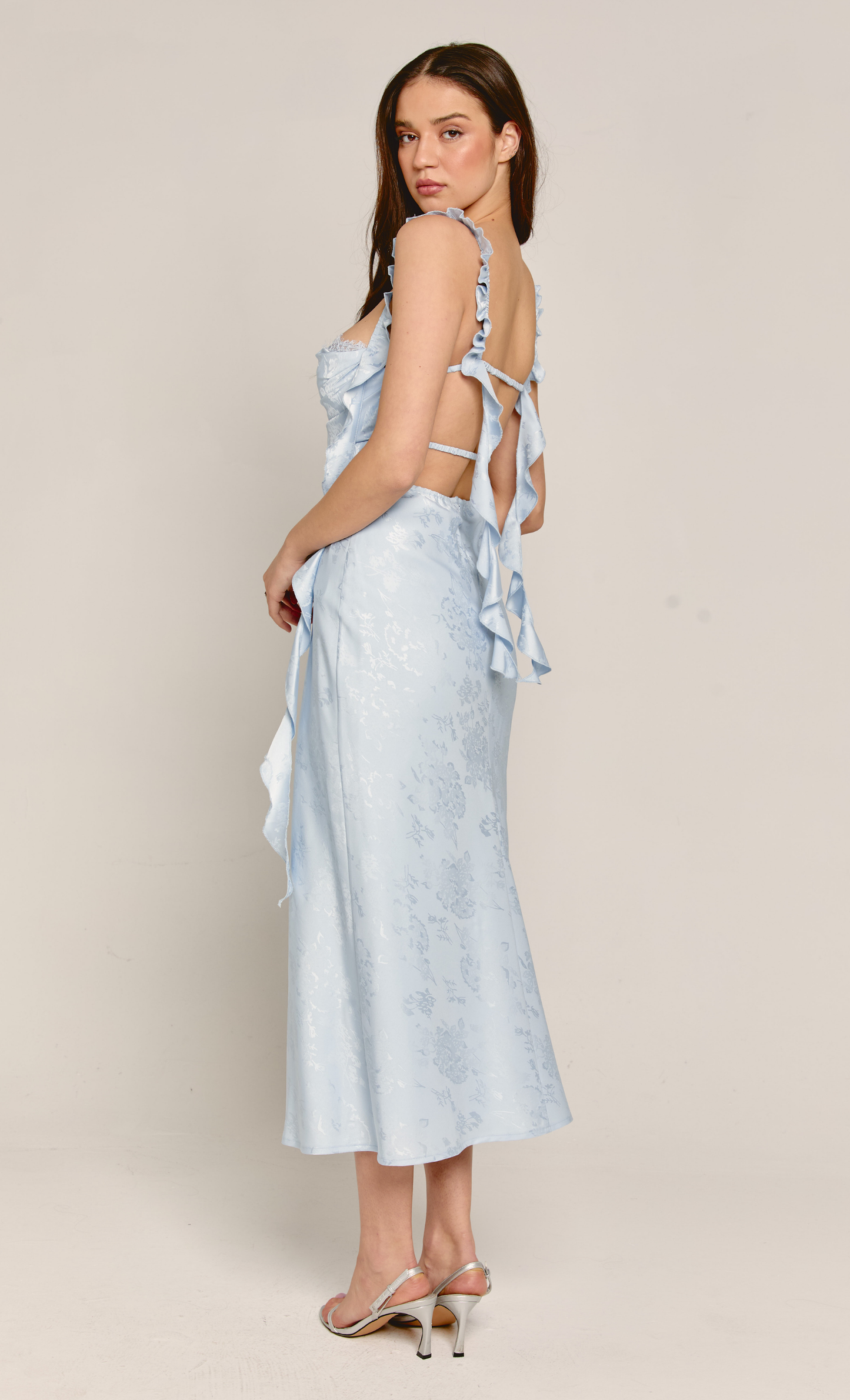 rare london backless cup midi dress Wedding Dress Bardot Nordstrom Dress Rare London Backless Cup Midi Dress Rent Rare London Satin Bardot