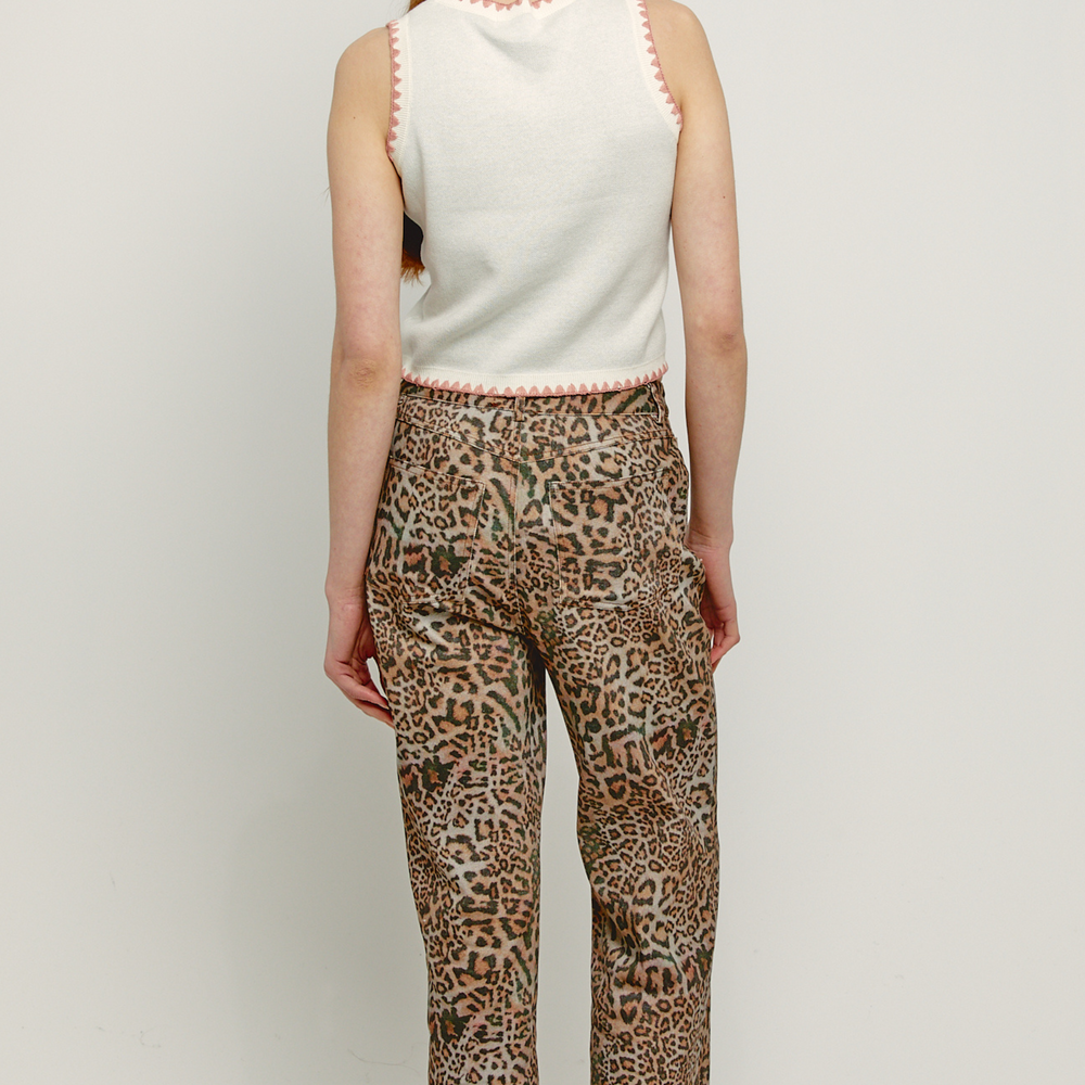 
                      
                        Leopard Print Relaxed Fit Jeans
                      
                    