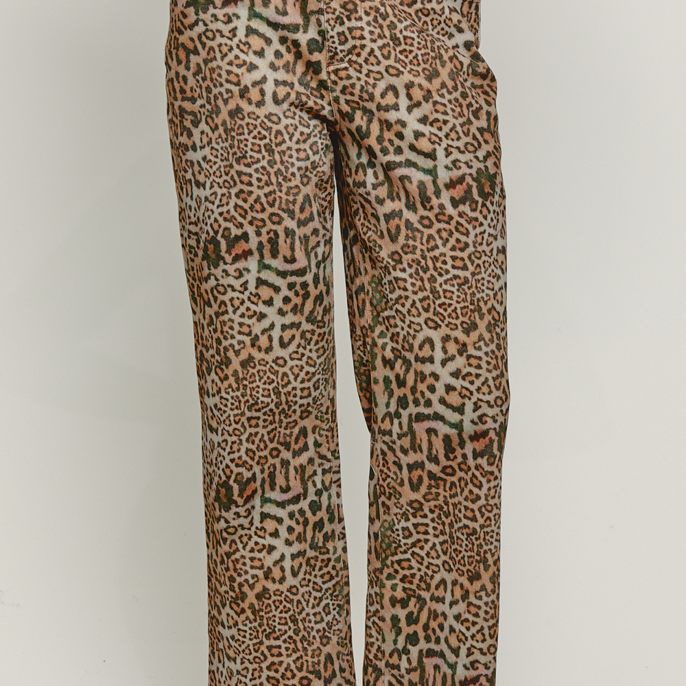 Leopard Print Relaxed Fit Jeans