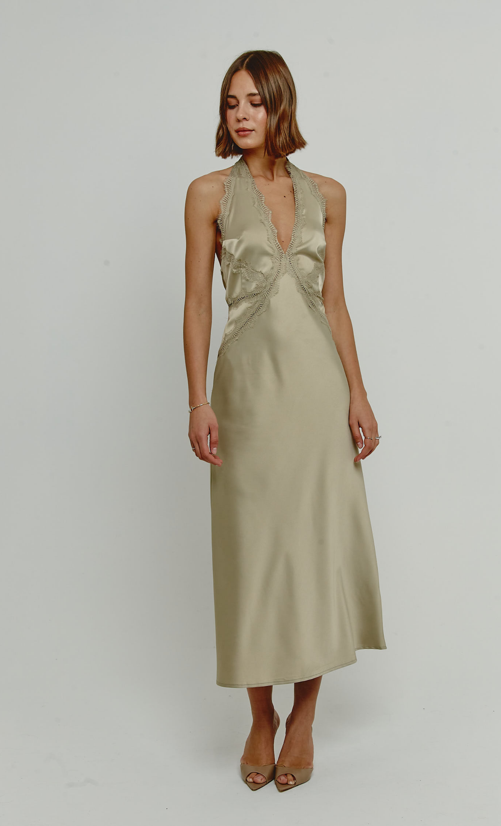Olive Lace Trim Chelsea main image 1