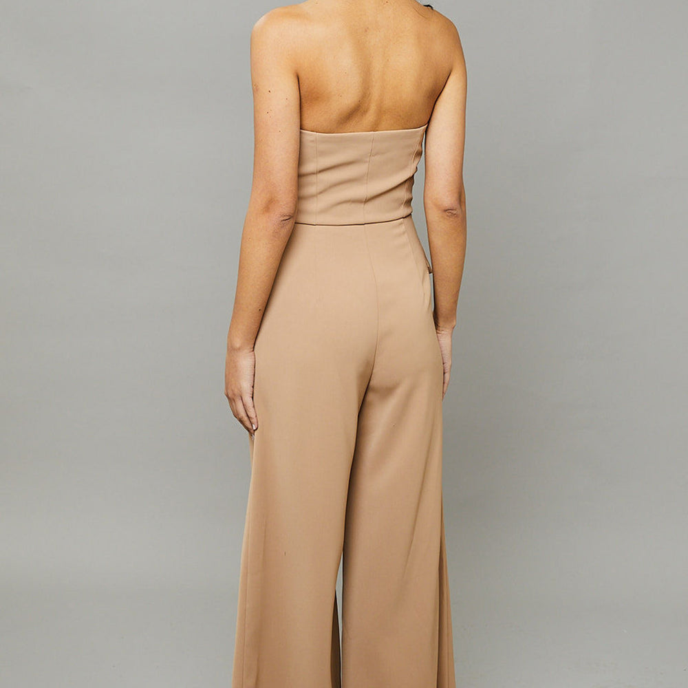 
                      
                        Beige Tailored Bandeau Jumpsuit
                      
                    