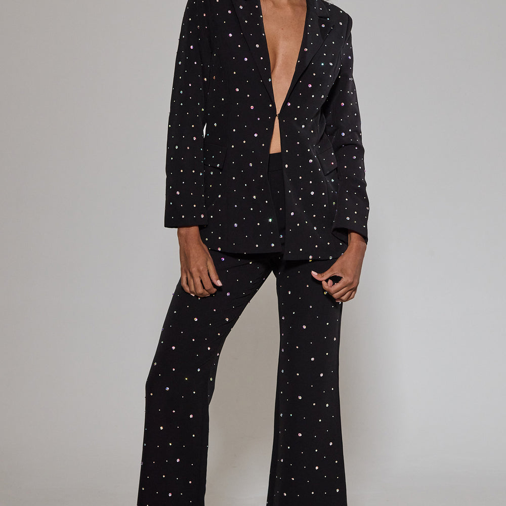 
                      
                        Black Diamante Embellished Tailored Blazer
                      
                    