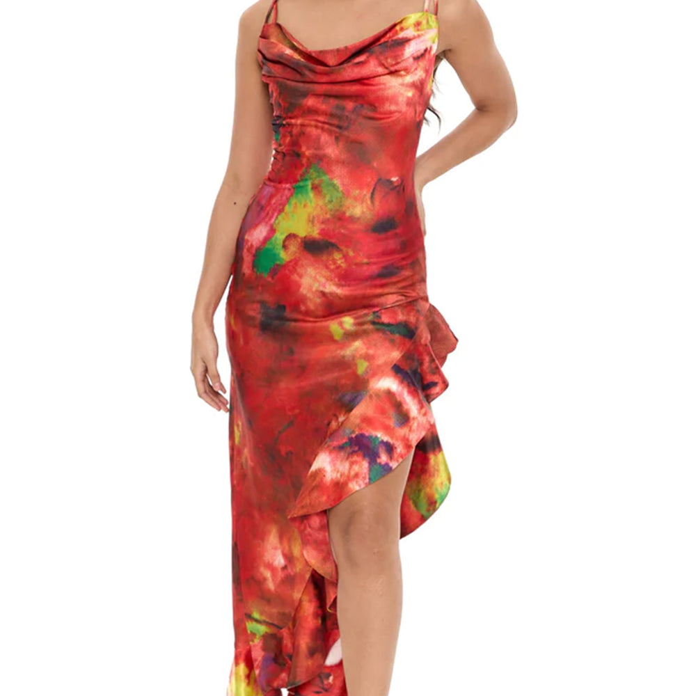 
                      
                        Red Printed Flamenco Maxi Dress
                      
                    