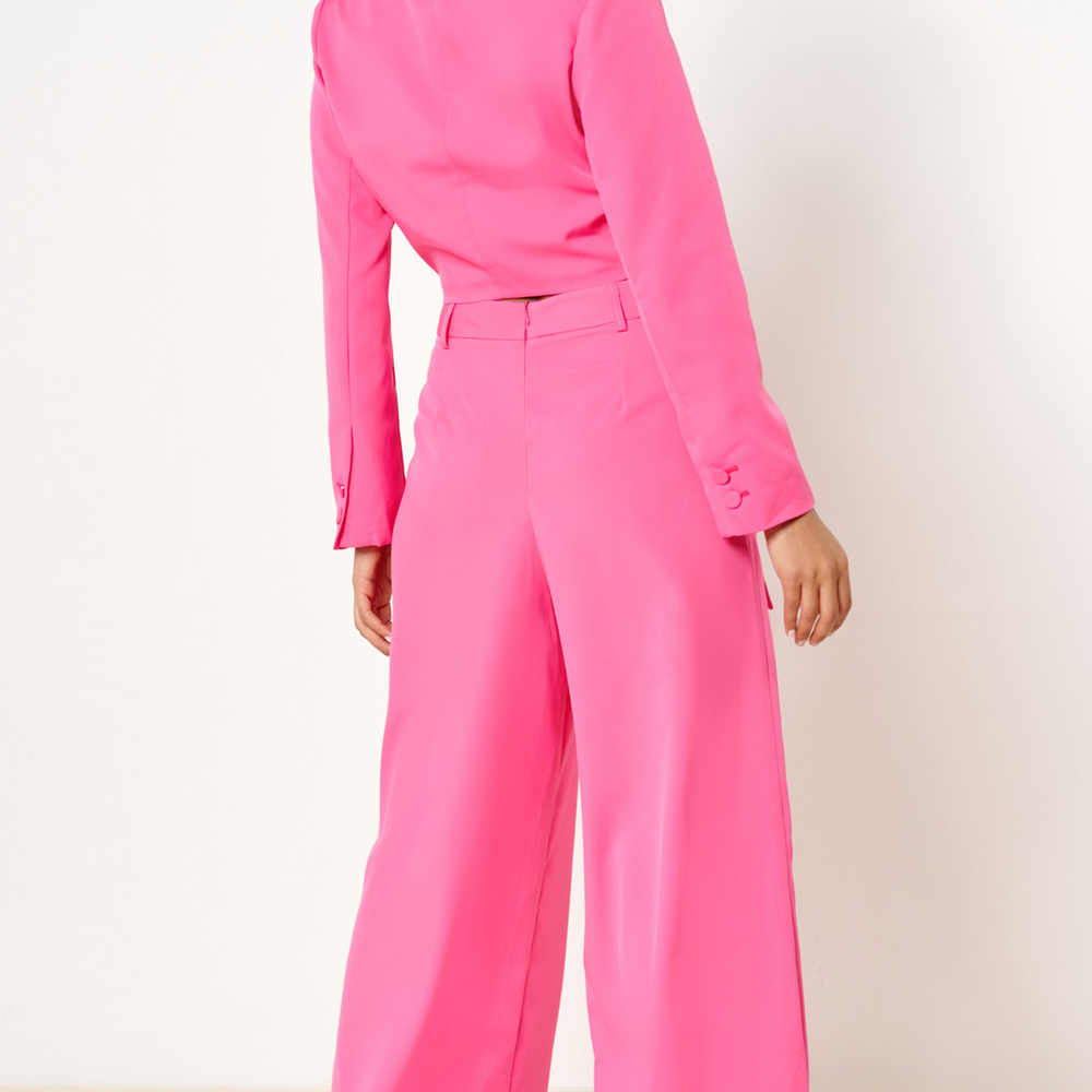 
                      
                        Hot Pink Tailored Tie Wrap Co-ord Blazer
                      
                    