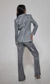 Silver Glitter Tailored Trousers