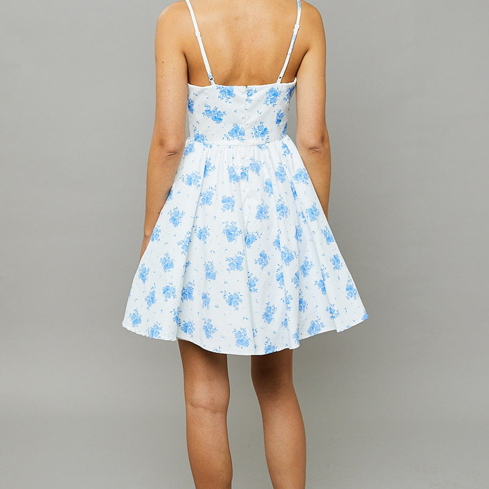 
                      
                        Blue Cami-floral Tiered Mini Dress
                      
                    