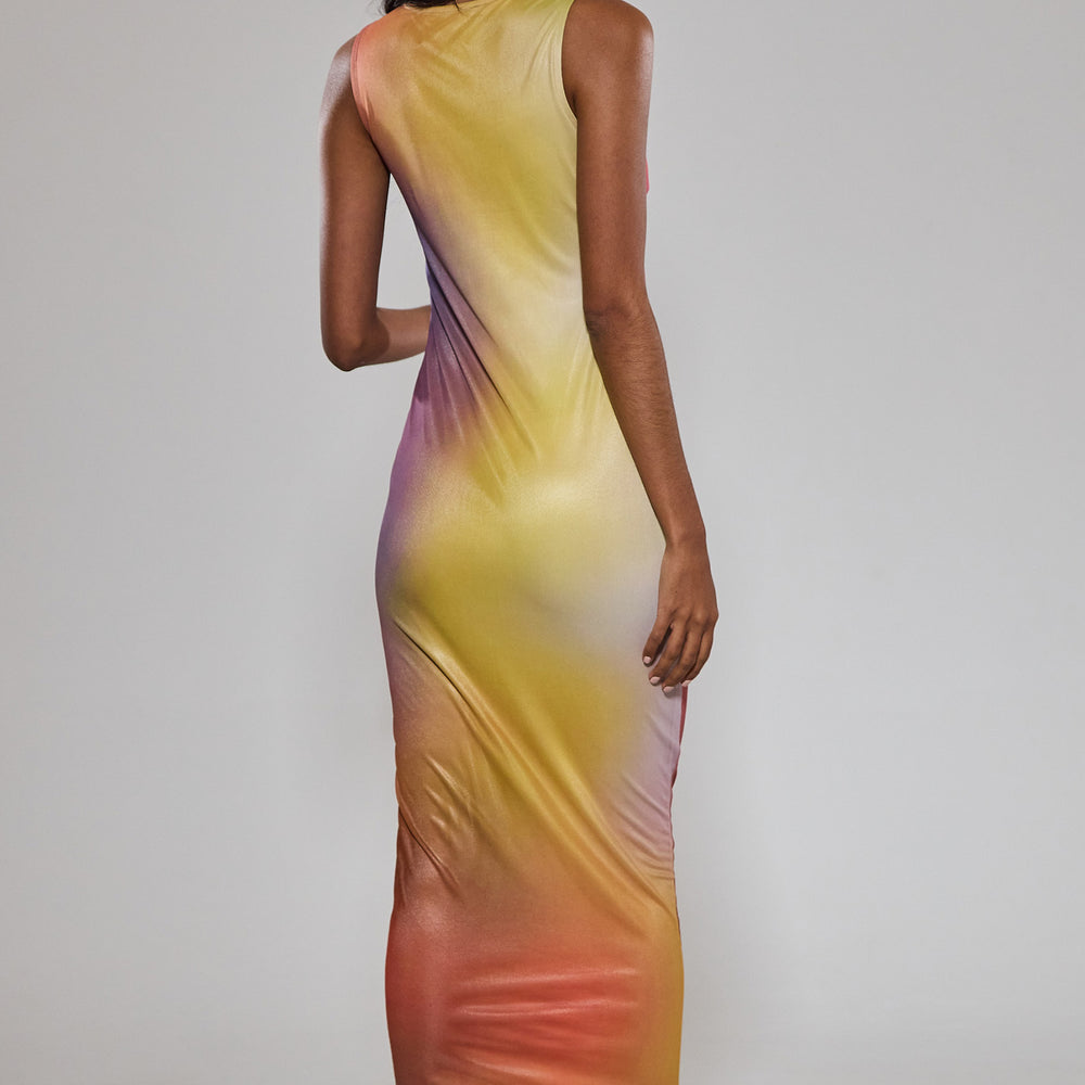 
                      
                        Blur Mesh Slash Maxi Dress
                      
                    