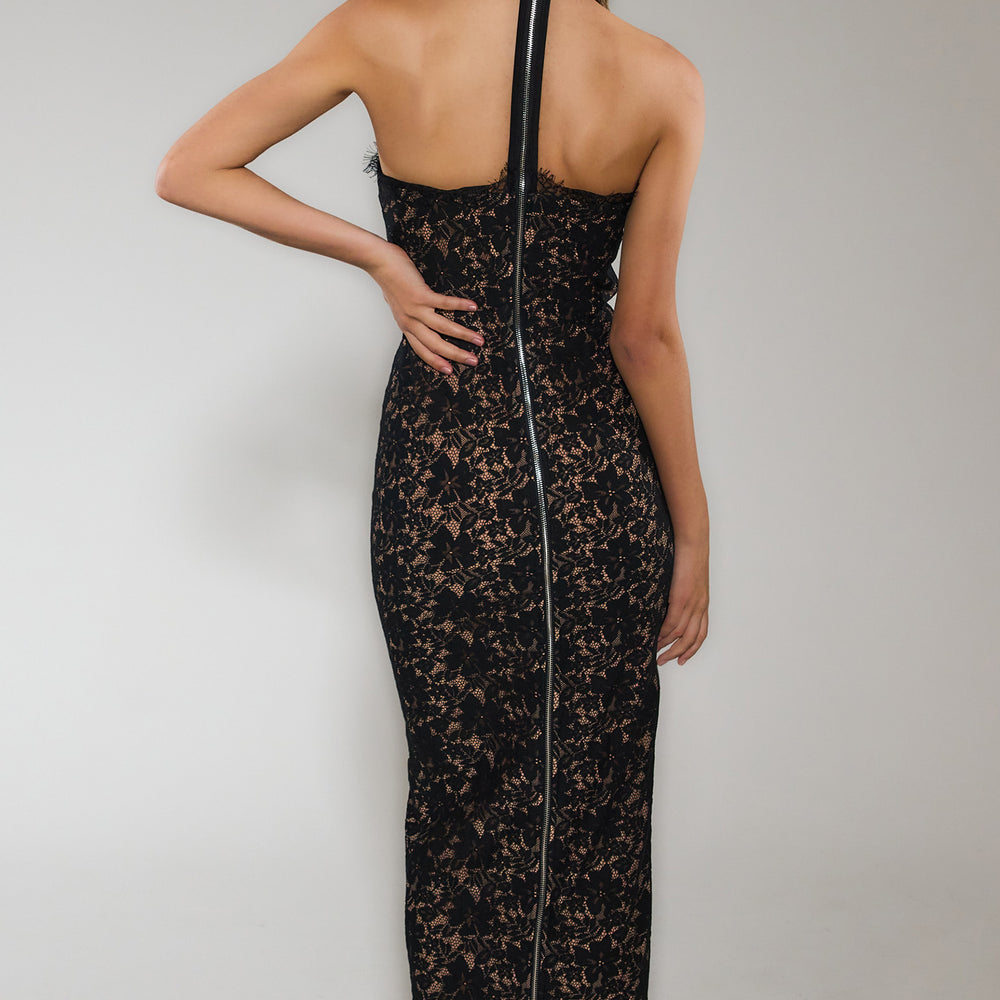 
                      
                        Black Lace Corsage Maxi Dress
                      
                    