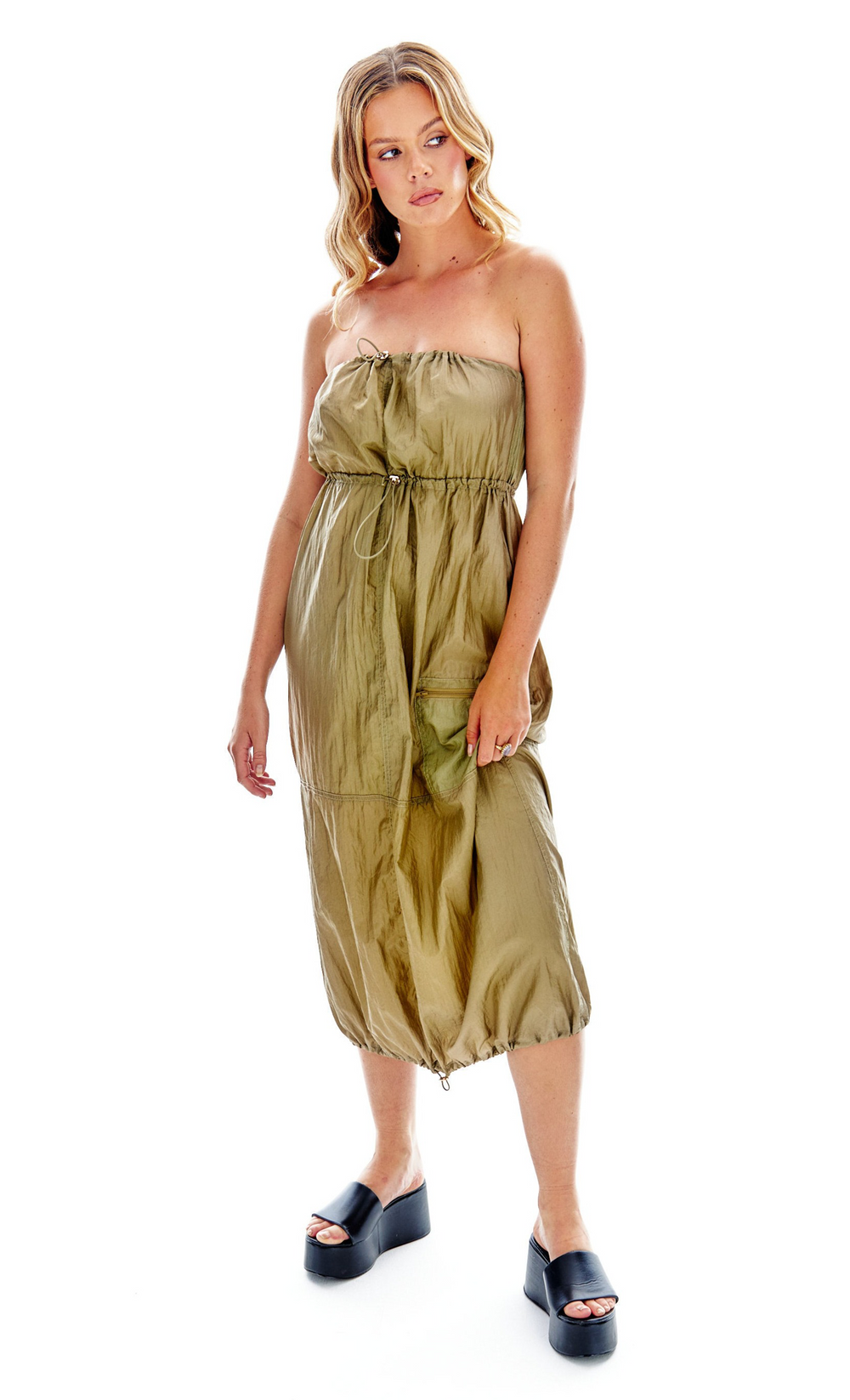 Khaki Parachute Dress