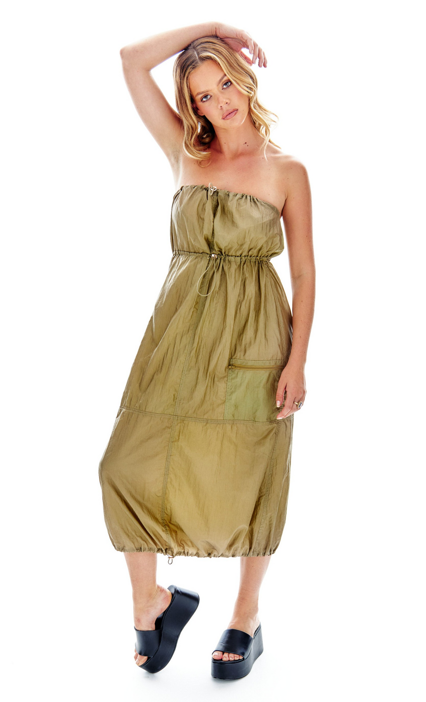 Khaki Parachute Dress