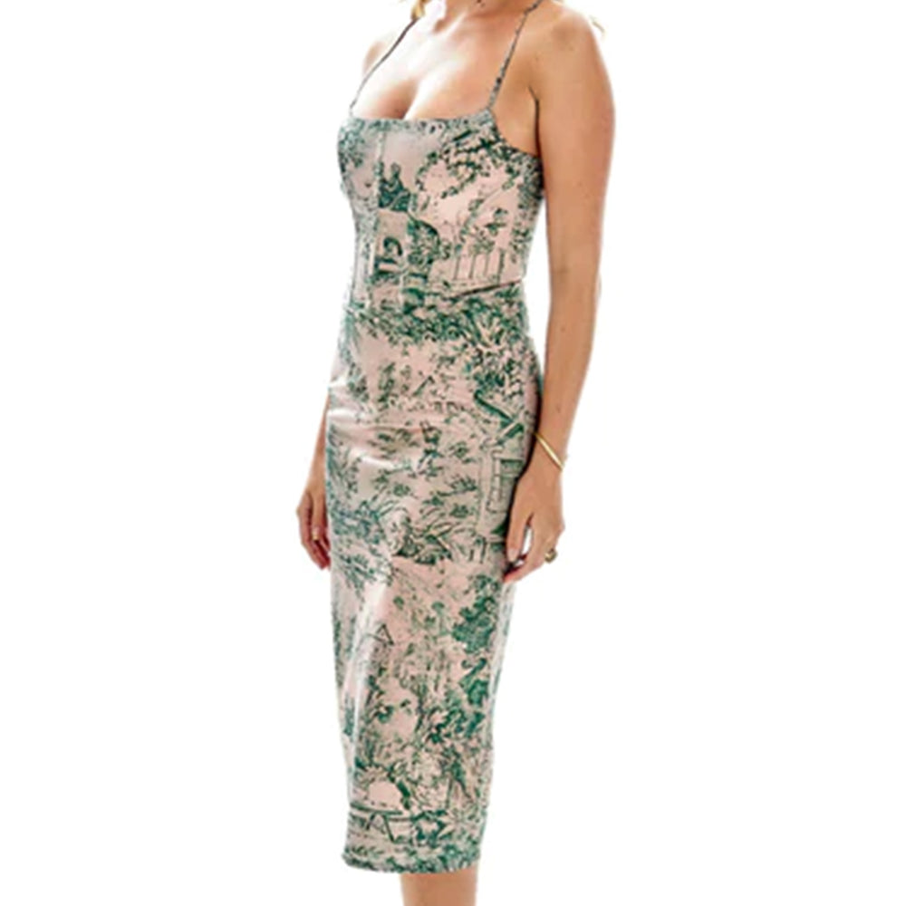 
                      
                        Green Toile Du Juoy Corset Dress
                      
                    