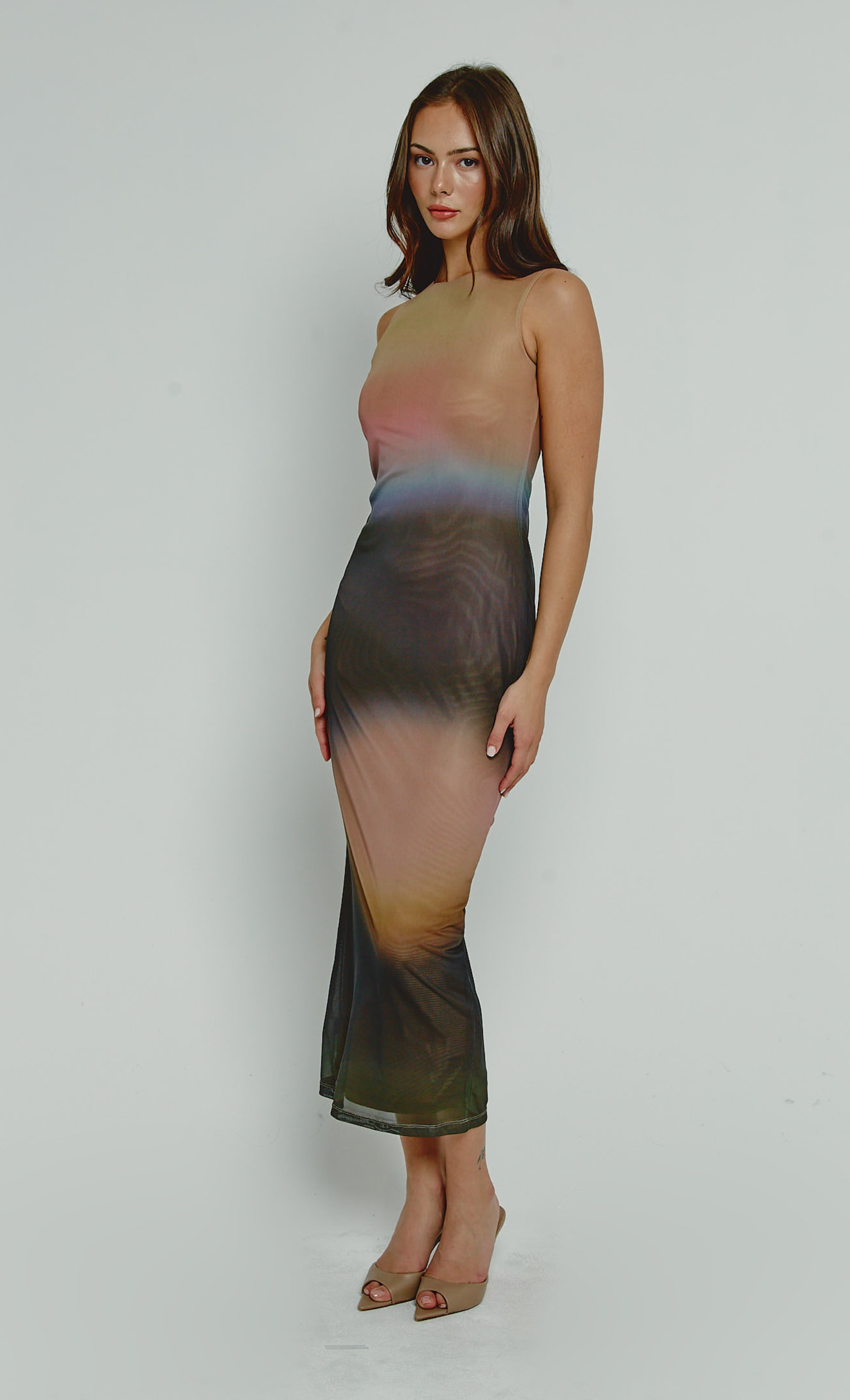 Ask You Twice Maxi Dress - Blurred Lime