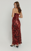 Wine Cup Detail Devore Maxi Dress