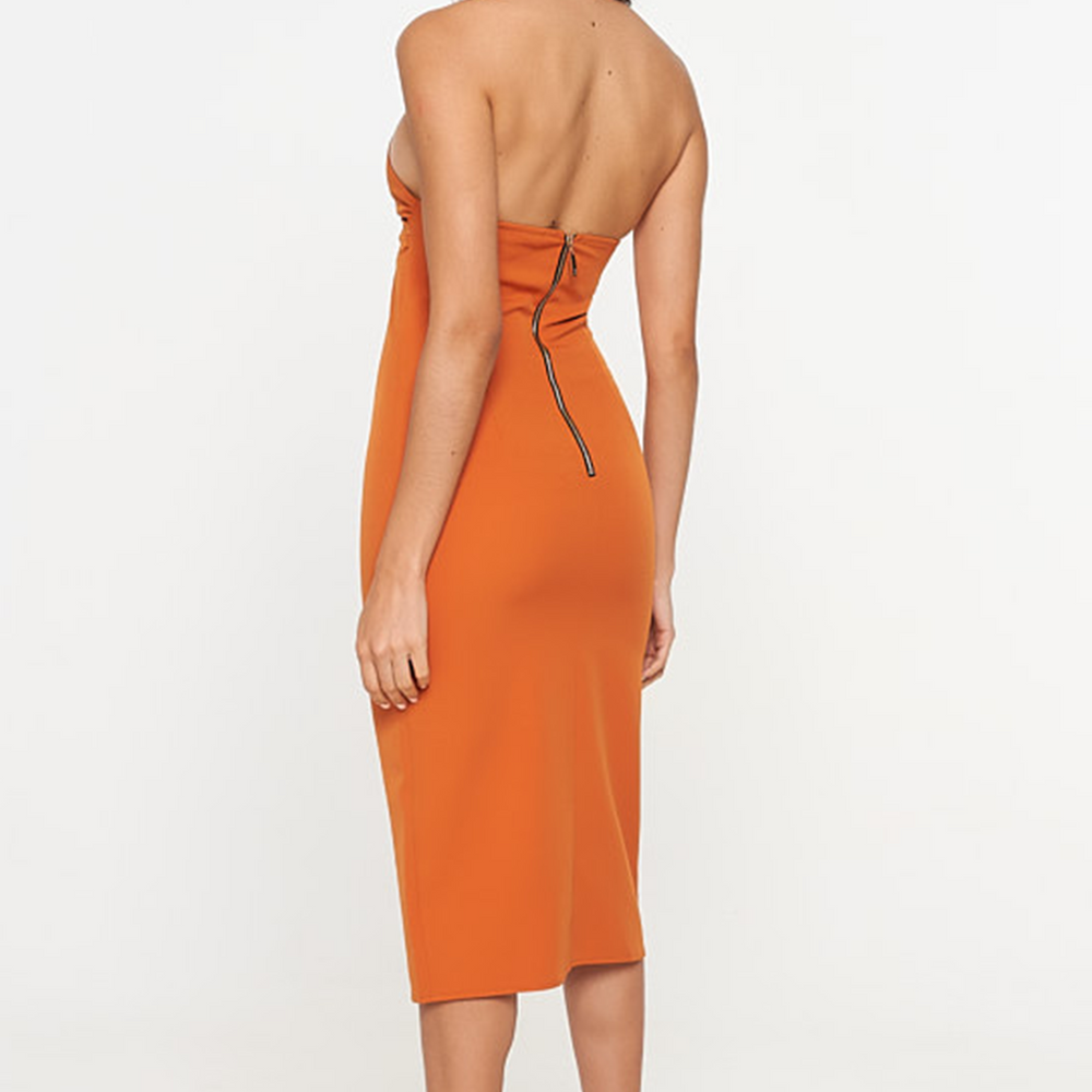 
                      
                        Turmeric Asymmetric Strappy Front Midi Dress
                      
                    