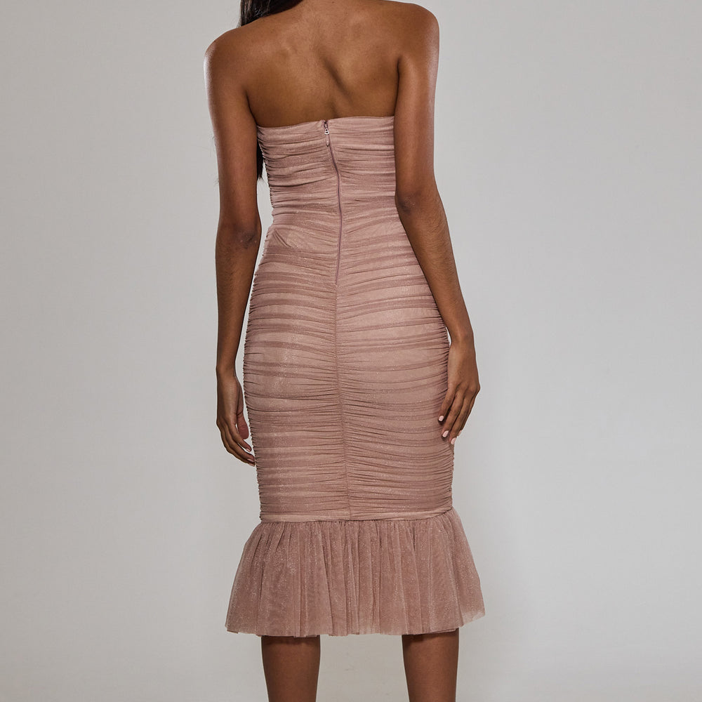 
                      
                        Blush Ruched Sweetheart Fishtail Dress
                      
                    