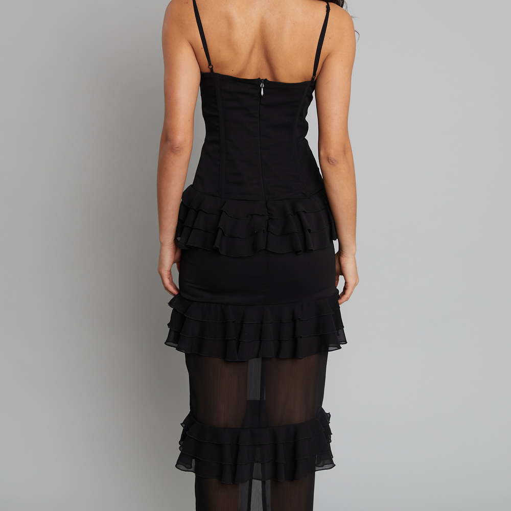 
                      
                        Black Corset Cami Maxi Dress
                      
                    