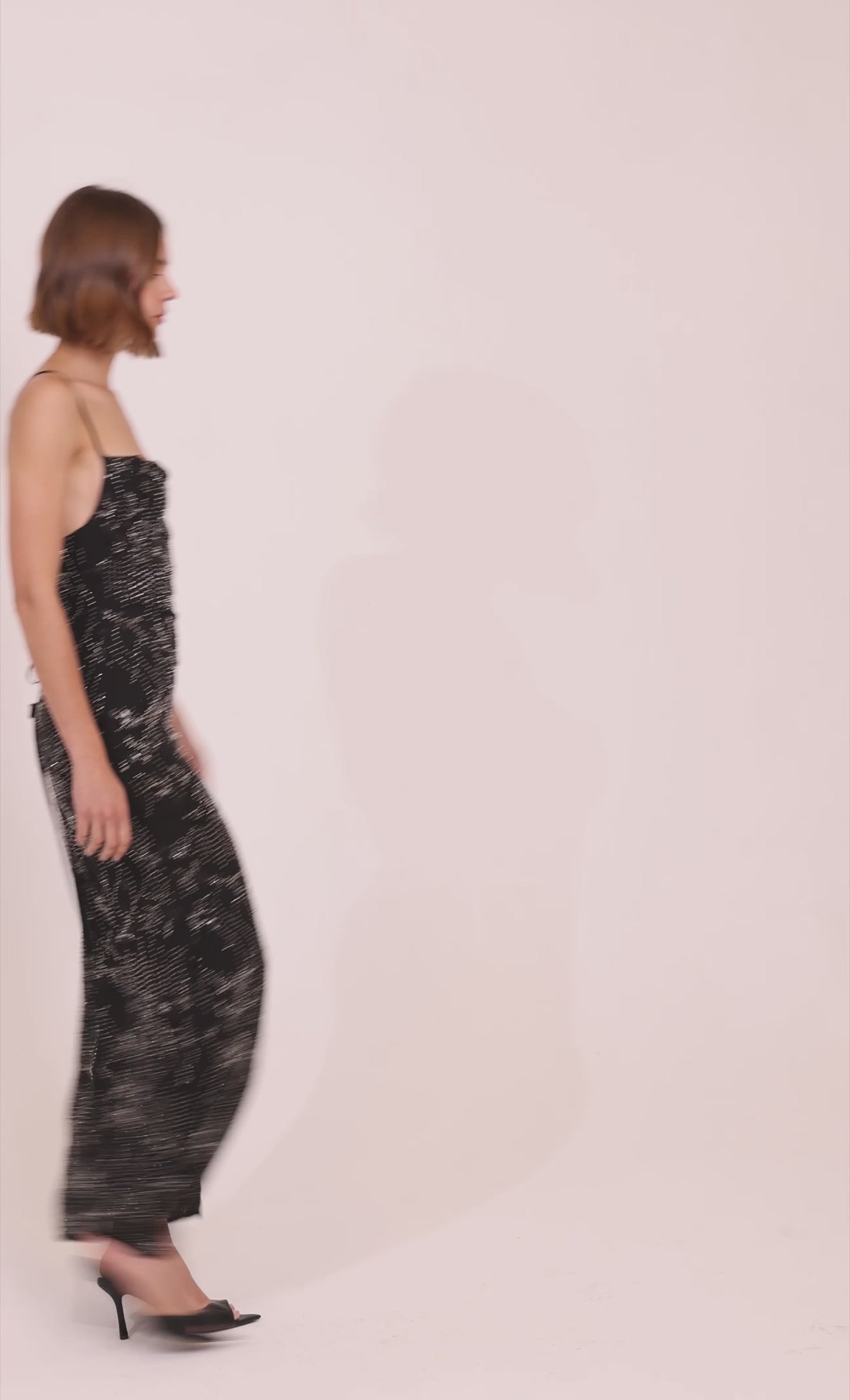Black Bead & Sequin Maxi Dress