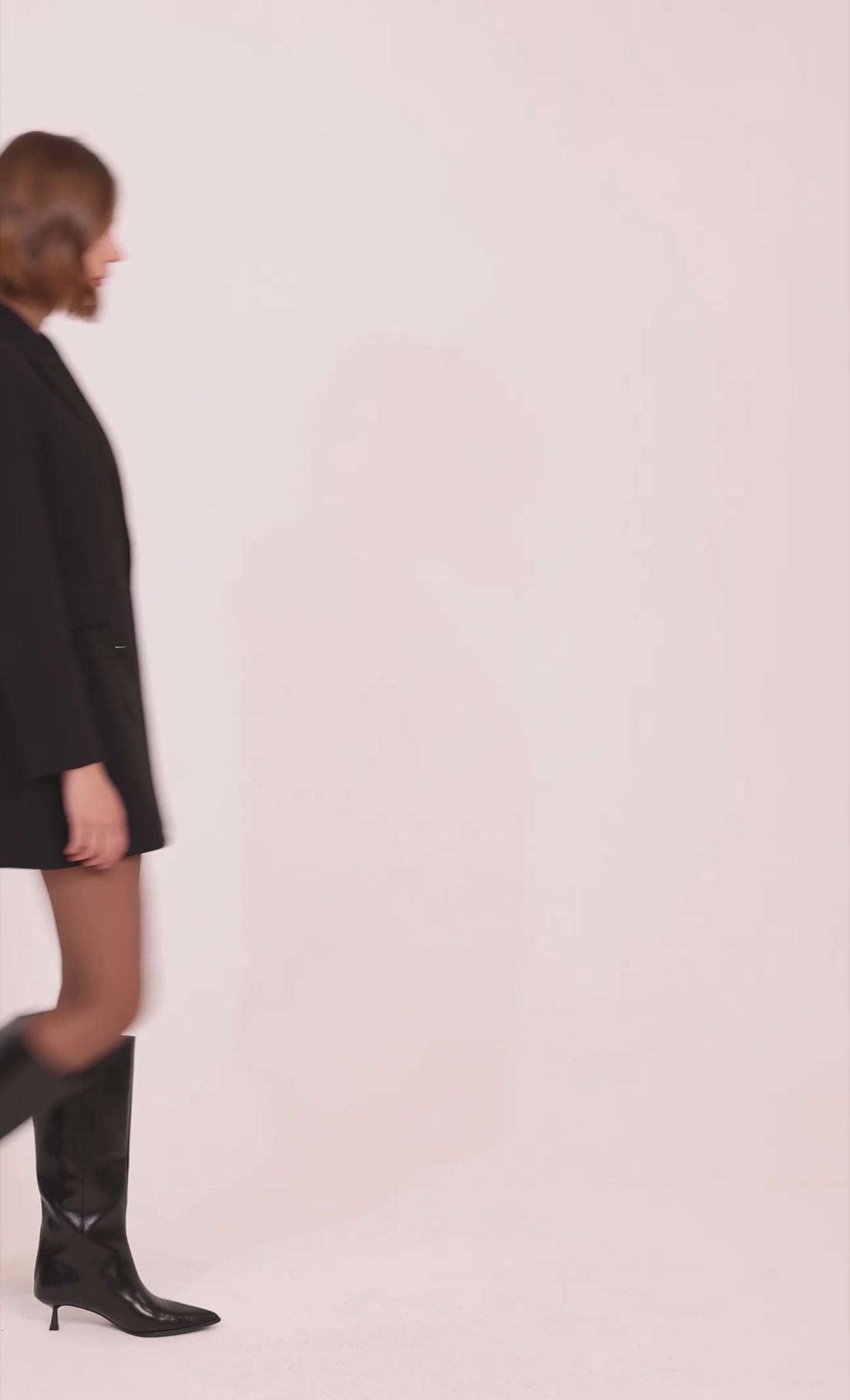 Black Satin Double Breasted Blazer Mini Dress