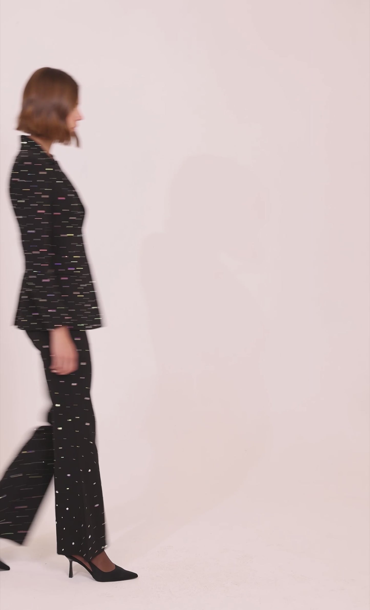 Black Diamante Embellished Tailored Blazer