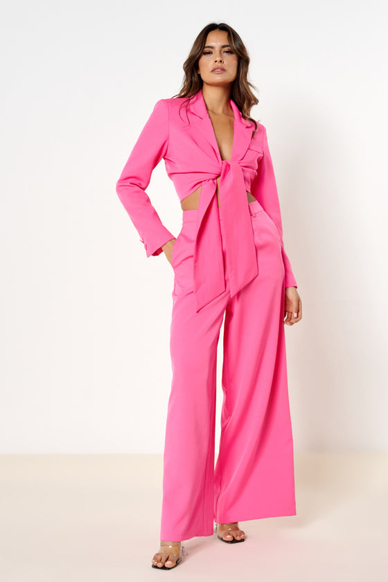 Hot Pink Tailored Co-ord Trousers