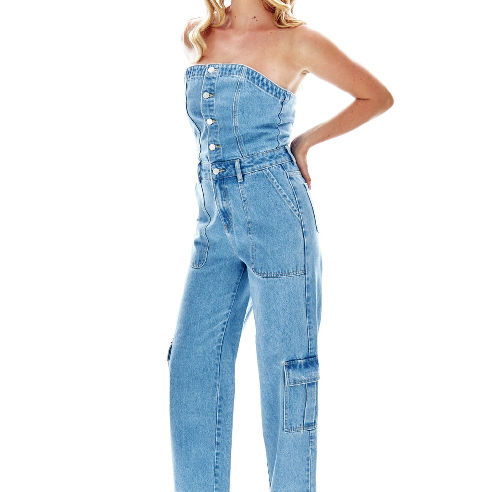 
                      
                        Cargo Denim Bandeau Jumpsuit
                      
                    